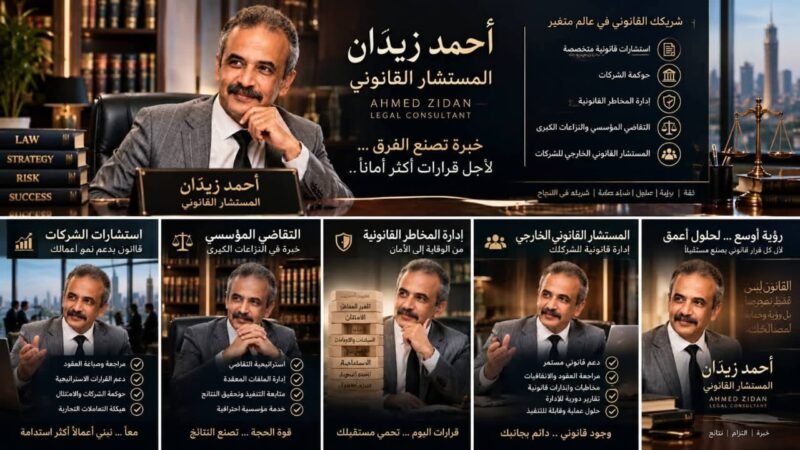 عندما يصبح المحامي جزءًا من القرار.. «زيدان» يقدم نموذج الشريك القانوني للشركات